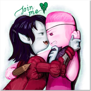 "Join me" - Vamp world Marceline (the Star) and Bonnibel, Adventure Time / Fionna and Cake fan art Posters and Art